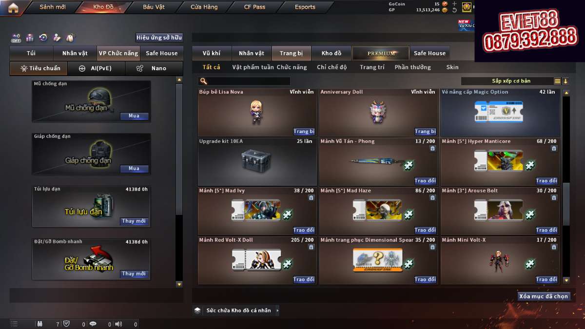 shop acc cf uy tin gia re